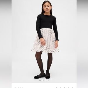 Gap Girls' Velvet Tulle Long Sleeve Dress-EUC